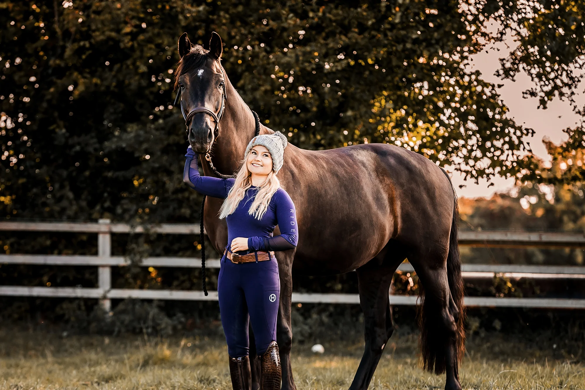 Full Seat Riding Leggings | NAVY - Image 5
